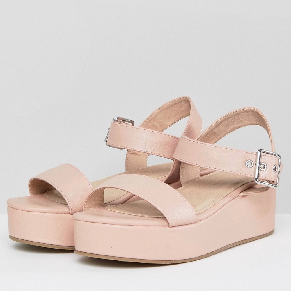 Nude ASOS Platform Sandals